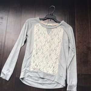 Super soft long sleeve lace tee